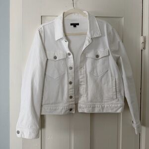 J. Crew Factory White Denim Jacket
